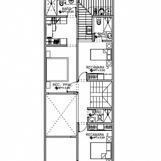 Planta arquitectónica alta